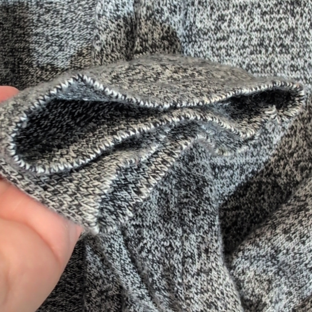 Style & Co Fringed Open-Front Sweater Cardigan Women's Size Small Grey/Black - Picture 6 of 8